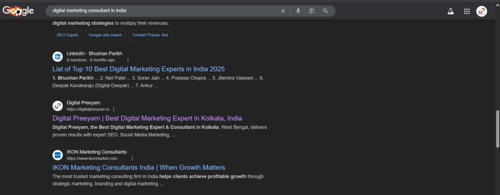 Digital-Preeyam-Ranked-on-Google’s-First-Page-for-Digital-Marketing-Consultant-in-India