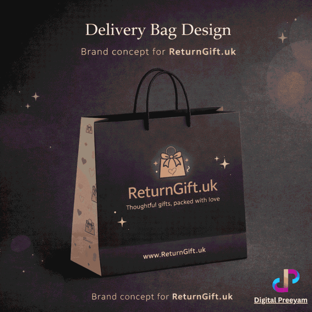 ReturnGift.uk-Delivery-Bag-Design-Brand-Concept-Digital-Preeyam