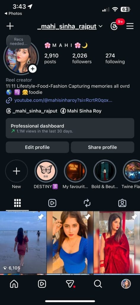 Mahi-Sinha-Roy-Instagram-Profile-Growth-Report-Digital-Preeyam
